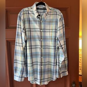 Men's Blue Plaid Shirt